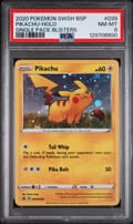 2020 Pokemon Swsh Black Star Promo Pikachu-Holo Single Pack Blisters #039 PSA 8