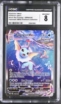 2021 Pokemon Black Star Promos - Sword & Shield Vaporeon VMAX Vaporeon VMAX Premium Collection (Holo) #SWSH182 CGC 8