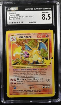 2021 Pokemon Celebrations - Classic Coll. Charizard Base Set Holo #4/102 CGC 8.5