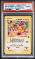 2021 Pokemon Celebrations Classic Collection Birthday Pikachu-Holo Classic Coll-Black Star #24 PSA 10