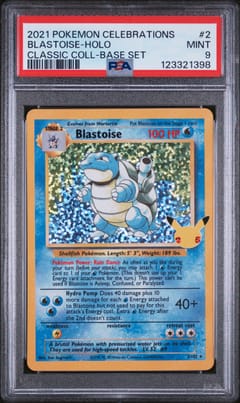 2021 Pokemon Celebrations Classic Collection Blastoise-Holo Classic Coll-Base Set #2 PSA 9