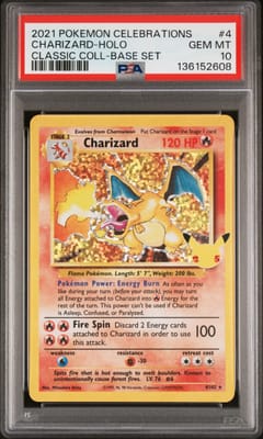2021 Pokemon Celebrations Classic Collection Charizard-Holo Classic Coll-Base Set #4 PSA 10
