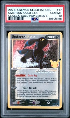 2021 Pokemon Celebrations Classic Collection Umbreon-Gold Star #17 PSA 10