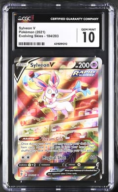 2021 Pokemon Evolving Skies Sylveon V Ultra Rare Holo #184/203 CGC 10