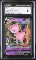 2021 Pokemon Fusion Strike Mew V Holo #113/264 CGC 8