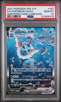 2021 Pokemon Japanese S Promo Full Art / Vaporeon Vmax Summer Pokemon Card Campaign #187 PSA 10