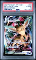2021 Pokemon Japanese Sword & Shield Eevee Heroes Fa / Leafeon Vmax Eevee Heroes #003 PSA 10