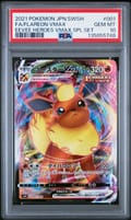 2021 Pokemon Japanese Sword & Shield Eevee Heroes Vmax Special Set Full Art / Flareon Vmax #001 PSA 10