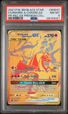 2021 Pokemon Sm Black Star Promo Fa/Rshrm. & Chrzrd.Gx Pr-R&C Gx Premium Coll. #SM247 PSA 8