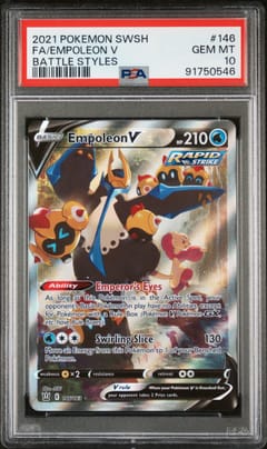 2021 Pokemon Sword & Shield Battle Styles Fa / Empoleon V Battle Styles #146 PSA 10