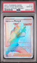 2021 Pokemon Sword & Shield Battle Styles Full Art / Single Strike Style Mustard Secret #177 PSA 10