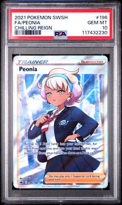 2021 Pokemon Sword & Shield Chilling Reign Fa / Peonia Chilling Reign #196 PSA 10