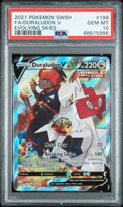 2021 Pokemon Sword & Shield Evolving Skies Fa / Duraludon V Evolving Skies #198 PSA 10