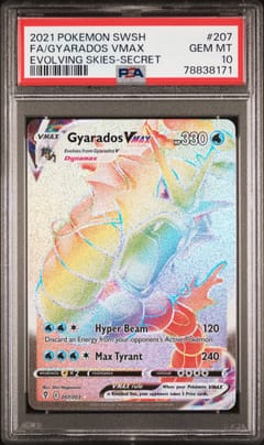 2021 Pokemon Sword & Shield Evolving Skies Fa / Gyarados Vmax Evolving Skies-Secret #207 PSA 10