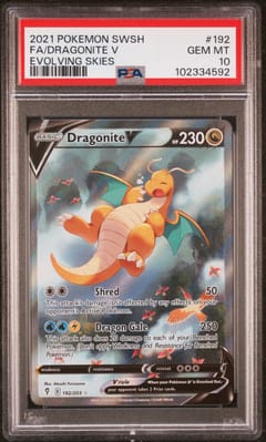 2021 Pokemon Sword & Shield Evolving Skies Fa/Dragonite V Evolving Skies #192 PSA 10
