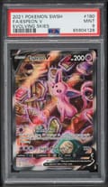 2021 Pokemon Sword & Shield Evolving Skies Full Art / Espeon V #180 PSA 9