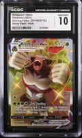 2021 Shining Fates Rillaboom VMAX Shiny Vault Holo #SV106/SV122 CGC GM10