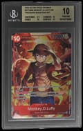 2022-24 One Piece Promos Monkey.D.Luffy SR/(Treasure Boosters Set) #ST10006 BGS 10  Pristine