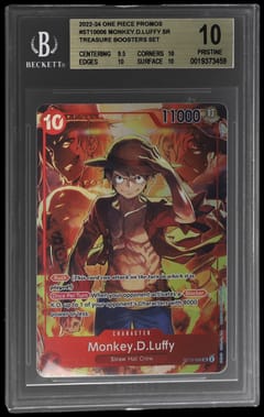 2022-24 One Piece Promos Monkey.D.Luffy SR/(Treasure Boosters Set) #ST10006 BGS 10  Pristine