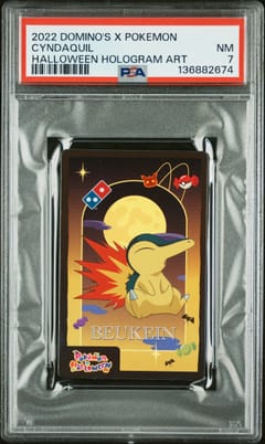 2022 Domino's X Pokemon Halloween Hologram Art Cyndaquil PSA 7