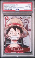 2022 One Piece Japanese 25th Anniversary Premium Card Collection Monkey D. Luffy #001 PSA 10