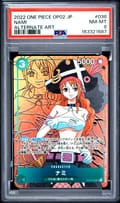 2022 One Piece Japanese Op02-Paramount War Nami Alternate Art #036 PSA 8