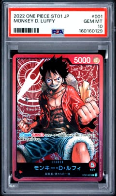 2022 One Piece Japanese Starter Deck St01-Straw Hat Crew Monkey D. Luffy #001 PSA 10