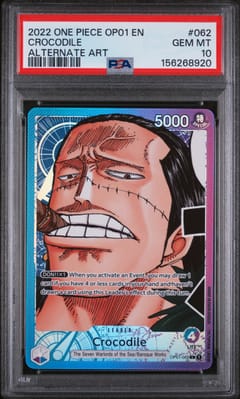 2022 One Piece Op01-Romance Dawn Crocodile Alternate Art #062 PSA 10