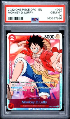 2022 One Piece Op01-Romance Dawn Monkey D. Luffy #024 PSA 10