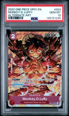 2022 One Piece Op01-Romance Dawn Monkey D. Luffy Alternate Art #024 PSA 10