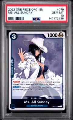 2022 One Piece Op01-Romance Dawn Ms. All Sunday #079 PSA 10