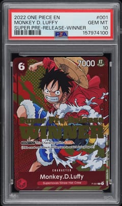 2022 One Piece Promos Monkey D. Luffy Super Pre-Release-Winner #001 PSA 10