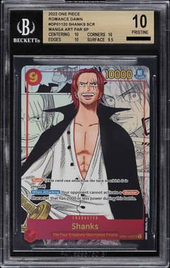 2022 One Piece Romance Dawn #OP01120 Shanks MANGA ART SEC