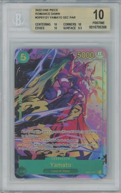2022 One Piece Romance Dawn Yamato SCR PAR #OP01121 BGS 10  Pristine