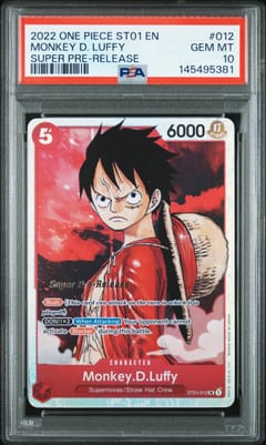 2022 One Piece Starter Deck St01-Straw Hat Crew Monkey D. Luffy Super Pre-Release #012 PSA 10