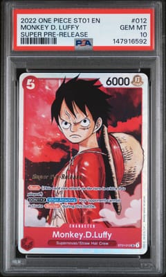 2022 One Piece Starter Deck St01-Straw Hat Crew Monkey D. Luffy Super Pre-Release #012 PSA 10
