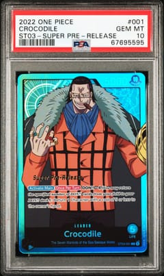 2022 One Piece Starter Deck St03-The Seven Warlords of the Sea Crocodile Super Pre-Release #001 PSA 10