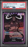 2022 One Piece Starter Deck St04-Animal Kingdom Pirates Kaido Super Pre-Release #001 PSA 10