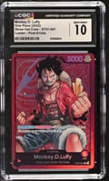 2022 One Piece Starter Deck: Straw Hat Crew (ST01) Monkey D. Luffy Post-Errata ("Up to") #ST01-001 CGC 10