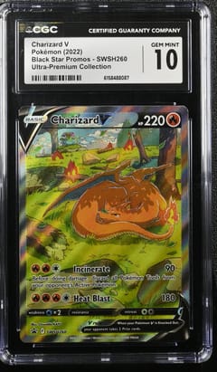 2022 Pokemon Black Star Promos - Sword & Shield Charizard V Ultra-Premium Collection (Holo) #SWSH260 CGC 10