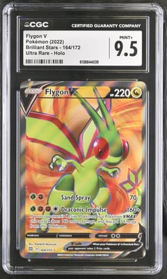 2022 Pokemon Brilliant Stars Flygon V Ultra Rare Holo #164/172 CGC 9.5