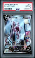 2022 Pokemon Go Full Art / Mewtwo V #072 PSA 10