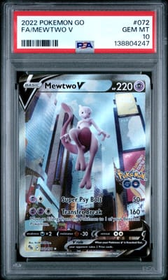2022 Pokemon Go Full Art / Mewtwo V #072 PSA 10