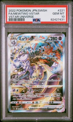 2022 Pokemon Japanese Sword & Shield Vstar Universe Full Art / Mewtwo Vstar #221 PSA 10