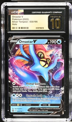 2022 Pokemon Silver Tempest Omastar V Holo #035/195 CGC 10  Pristine