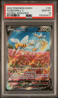 2022 Pokemon Sword & Shield Astral Radiance Fa/Beedrill V Astral Radiance #161 PSA 10