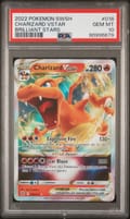 2022 Pokemon Sword & Shield Brilliant Stars Charizard Vstar #018 PSA 10