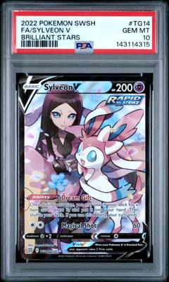 2022 Pokemon Sword & Shield Brilliant Stars Fa / Sylveon V Brilliant Stars #TG14 PSA 10