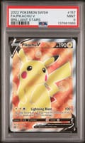 2022 Pokemon Sword & Shield Brilliant Stars Fa/Pikachu V Brilliant Stars #157 PSA 9