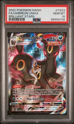 2022 Pokemon Sword & Shield Brilliant Stars Fa/umbreon Vmax Brilliant Stars #TG23 PSA 10